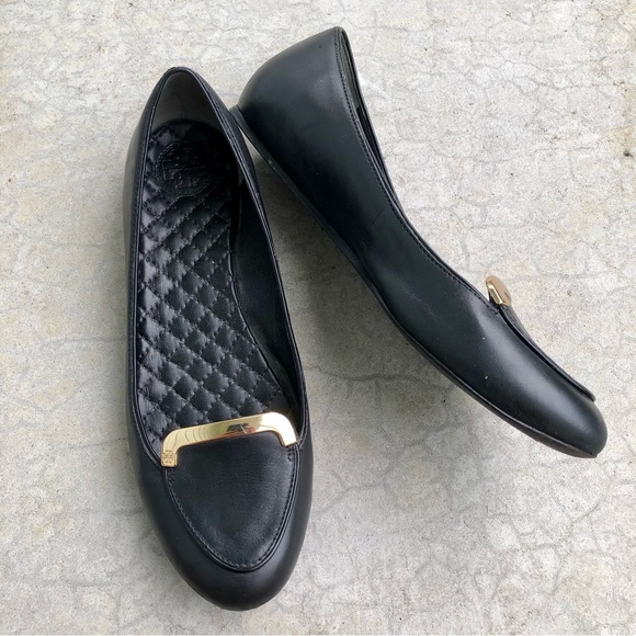 Tory Burch Shoes - Tory Burch Black Flats with Gold Accent